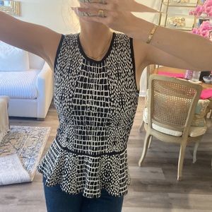 Liquid animal print knit sleeveless peplum Small. Stunning